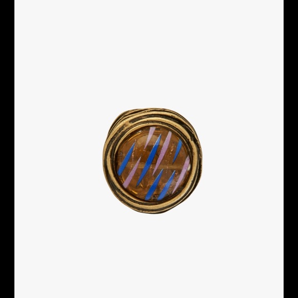 ZARA 2021 BLUE GLASS RING - Picture 3 of 3